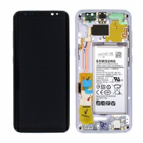 (2-3 dni) ORG Wyświetlacz LCD Samsung Galaxy S8 (SM-G950) FIOLETOWY Z RAMKĄ I BATERIĄ