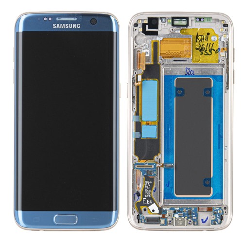 (2-3 dni) ORG Wyświetlacz LCD Samsung Galaxy S7 Edge SM-G935 NIEBIESKI Z RAMKĄ