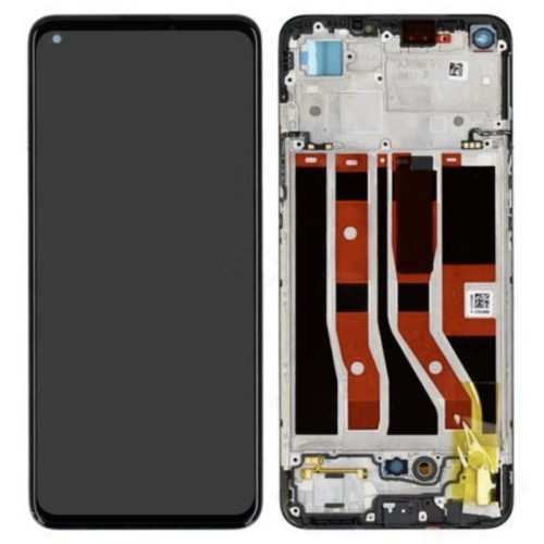 (2-3 dni) ORG Wyświetlacz LCD OPPO A74 | OPPO F19 4G CZARNY (BLACK) Z RAMKĄ
