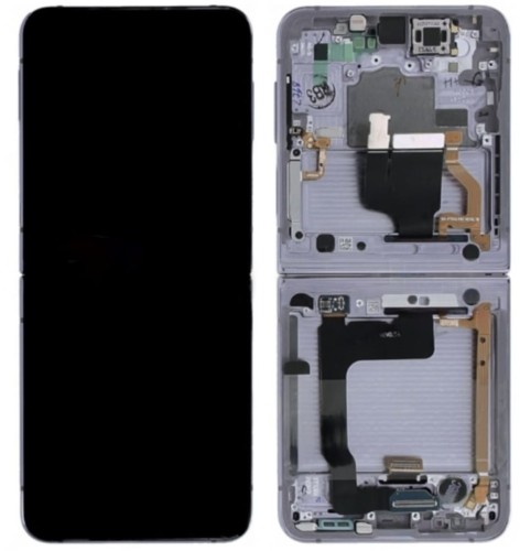 (2-3 dni) ORG Wyświetlacz LCD Samsung Galaxy Z Flip 4 5G 2022 SM-F721 SILVER Z RAMKĄ