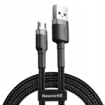 Baseus kabel USB-micro USB 2.4A 1m dwustronny czarny CAMKLF-BG1