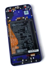 ORG Wyświetlacz LCD z ramką i baterią Huawei Nova 5T / Honor 20 fioletowy