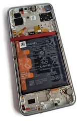 ORG Wyświetlacz LCD z ramką baterią Huawei P40 Lite 5G (CDY-NX9A) srebrny