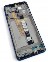 ORG Wyświetlacz LCD oryginalny z ramką Xiaomi POCO X3 Pro | X3 niebieski