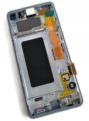 ORG Wyświetlacz LCD oryginalny ramka Samsung Galaxy S10 (SM-G973) niebieski
