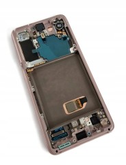 ORG Wyświetlacz LCD oryginalny ramka Samsung Galaxy S21 5G (SM-G991) różowy
