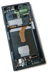 ORG Wyświetlacz LCD oryginał z ramką do Samsung S22 Ultra (SM-908) zielony