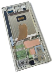 ORG Wyświetlacz LCD oryginalny z ramką Samsung S23 Ultra (SM-S918) kremowy