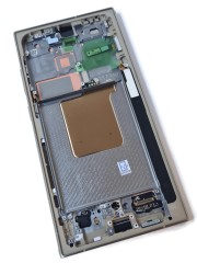 ORG Wyświetlacz LCD oryginalny z ramką do Samsung Galaxy S24 Ultra, żółty