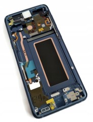 ORG Wyświetlacz LCD oryginalny ramka Samsung Galaxy S9 (SM-G960) niebieski