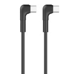 Maxlife Kabel przewód kątowy zagięty 90° stopni USB_C - USB_C 1m 60W czarny