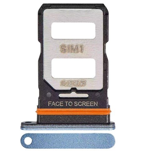 Szufladka tacka uchwyt karty SIM do Xiaomi Redmi Note 12 Pro+ 5G, niebieska