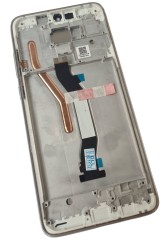 HQ Wyświetlacz LCD z ramką do Xiaomi Redmi Note 8 Pro, srebrny