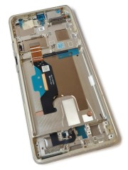 ORG Wyświetlacz LCD oryginalny z ramką do Motorola Edge 50 Ultra, beżowy