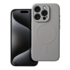 Etui SILICONE Mag Cover z MagSafe do iPhone 15 Pro, Tytanowy Szary