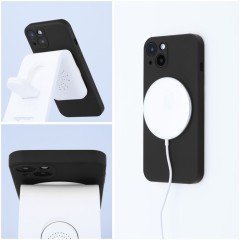 Etui SILICONE Mag Cover z MagSafe do iPhone 13 mini, Czarny