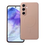 Etui SILICONE Mag Cover z MagSafe do Samsung Galaxy A55, Różowy