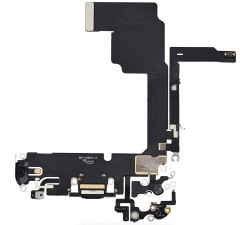 HQ Gniazdo ładowania USB złącze mikrofon do Apple iPhone 15 Pro, czarne