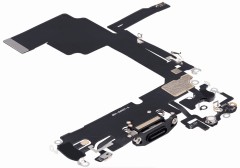 HQ Gniazdo ładowania USB złącze mikrofon do Apple iPhone 15 Pro, czarne