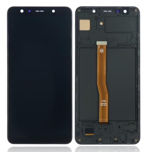 HQ Wyświetlacz OLED LCD z ramką Samsung Galaxy A7 2018 (SM-A750) czarny