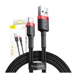 Kabel Baseus USB - Lightning Baseus Cafule 50cm 2,4A 0,5 m czarno-czerwony