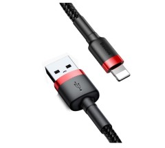 Kabel Baseus USB - Lightning Baseus Cafule 50cm 2,4A 0,5 m czarno-czerwony