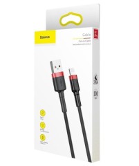 Kabel Baseus USB - Lightning Baseus Cafule 50cm 2,4A 0,5 m czarno-czerwony