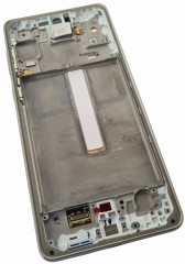 ORG Wyświetlacz LCD oryginalny z ramką Samsung Galaxy A73 5G (A736) biały