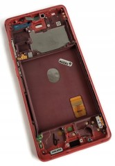 ORG Wyświetlacz LCD oryginalny ramka Samsung Galaxy S20 FE 5G G785 czerwony