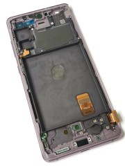ORG Wyświetlacz LCD oryginalny z ramką Samsung Galaxy S20 FE fiolet +antena