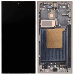 HQ Wyświetlacz LCD OLED z ramką do  Samsung Galaxy S24 Ultra, szary