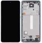 HQ Wyświetlacz LCD OLED 6.46" z ramką Samsung Galaxy A52 A52s 5G niebieski
