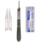 Skalpel, uchwyt na wymienne ostrza + 5 ostrzy