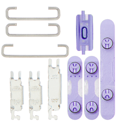 Przyciski Power i Volume i Switch guzik do iPhone 11, fioletowe