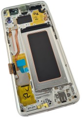 ORG Wyświetlacz LCD oryginalny z ramką do Samsung Galaxy S8 SM-G950 srebrny