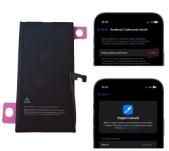 Bateria bez komunikatu, z kondycją, większa pojemność do iPhone 15