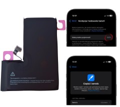 Bateria bez komunikatu, z kondycją, większa pojemność do iPhone 15 Pro