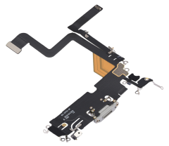 HQ Złącze ładowania USB do Apple iPhone 14 Pro, Srebrne (Silver)