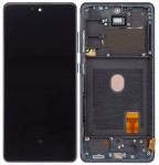 HQ Wyświetlacz LCD OLED z ramką do  Samsung Galaxy S20 FE granatowy/czarny