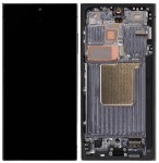 HQ Wyświetlacz LCD OLED z ramką do Samsung Galaxy S24 Ultra, czarny