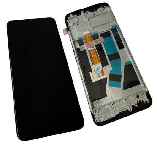 HQ Wyświetlacz LCD ekran z ramką do Oppo A54s, czarny