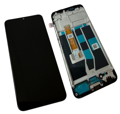 HQ Wyświetlacz LCD ekran z ramką do Oppo A16 | A16s, Czarny