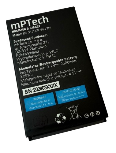 ORG Nowa oryginalna bateria BS-31 do MyPhone Hammer 5 Smart