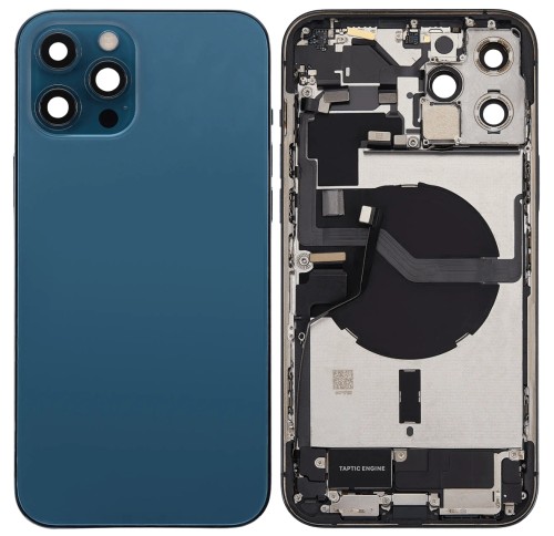 ORG Korpus Grade B oryginalny ramka+USB do iPhone 12 Pro Max, niebieski