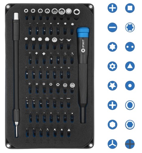 ORG Zestaw Mako Śrubokręt + 64 precyzyjne bity końcówki do napraw (iFixit)