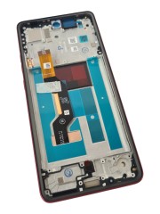 ORG Wyświetlacz oryginalny LCD z ramką Motorola Moto G86 Power (Czerwony)