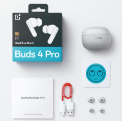 ORG Słuchawki bezprzewodowe ANC OnePlus Nord Buds 4 Pro, (Radiant Gray)