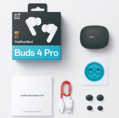 ORG Słuchawki bezprzewodowe ANC OnePlus Nord Buds 4 Pro, (Raven Black)