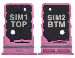 Szufladka tacka uchwyt karty SIM do Samsung Galaxy A80, Różowa/Biała