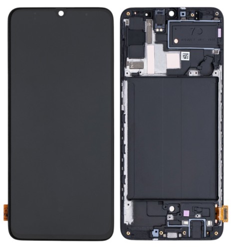 HQ Wyświetlacz LCD OLED z ramką do Samsung Galaxy A70 (SM-A705)